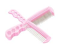 VALICLUD 5pcs Pink Plastic Wig Brush with Metal Pin and Fine Tooth Combs for Doll Wig Care Styling and Maintenance Versatile Detangling Tool for Bjd Dolls
