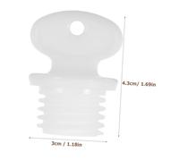 VALICLUD 5pcs Plastic Plug Head Stopper Small Hot Water Bottle Plug Portable Heating Hot Water Bag Sack Plastic Sacks White