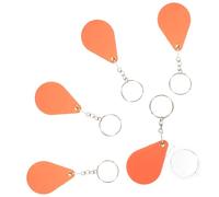 VALICLUD 5pcs Portable Magnifying Glass Keychain Handheld Loupe with Led Light for Easy Reading and Observation for Seniors and Low Vision Users Durable Material Compact Design