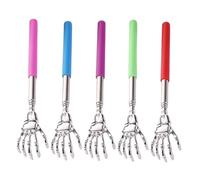 VALICLUD 5Pcs Portable Telescopic Back Scratcher Stainless Steel Itch Relief Tool for Elderly Convenient Lightweight Manual Scratching Tool for Body and Travel