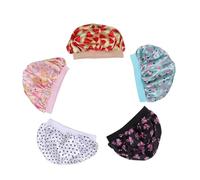 VALICLUD 5pcs Printed Satin Bonnet Sleeping Caps for Comfortable Hair Care Night Sleep Hat Patterns Durable and Breathable for Boys Full Head Coverage