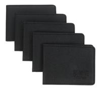 VALICLUD 5pcs Pu Leather Driver’s License Holder Wallet, Double Fold Multi-Card Slot Car Document Organizer, Black Driving License Sleeve for Auto Insurance and Id Cards