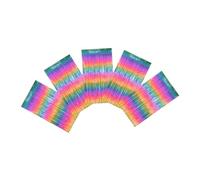 VALICLUD 5pcs Rainbow Gradient Metallic Fringe Backdrop Curtains Colorful Tinsel Streamers for Wedding Birthday Halloween Party Decorations and Photo Booth Supplies