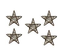 VALICLUD 5pcs Rattan Star Christmas Tree Star Topper Grapevine Wreath Natural Vine Branch Twig Wreath Xmas Holiday Decorations