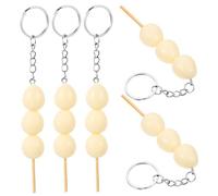 VALICLUD 5pcs Realistic Food Keychain Pendant Imitation Egg Skewers for Bag Decoration Creative Hanging Ornament for Keys Purses and Backpacks Durable and Unique Design