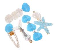 VALICLUD 5pcs Seashell Hair Clip Star Claw Clip Side Hair Accessory for Women Duck Billed Hairpins Bang Decorative Headdress for Beach Events
