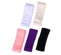 VALICLUD 5pcs Self Adhesive Headbands for Women Comfortable Hair Wraps for Yoga Running Purple White Beige Pink for All Day Style Workouts