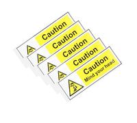 VALICLUD 5PCS Self-adhesive Watch Your Head Stickers Low Ceiling Safety Warning Labels for Office Home Shop Versatile Caution Signs High Visibility