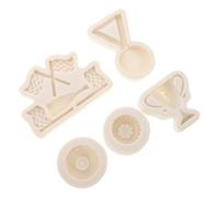 VALICLUD 5pcs Silicone Racing Car Tire Trophy Fondant Mold for Cake Decorating Candy Chocolate Resin Craft Baking Tools