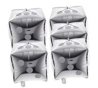 VALICLUD 5pcs Silver Dice Balloons Aluminum Foil Theme Party Supplies Jumbo Birthday Decoration with Self-sealing Design and Elegant
