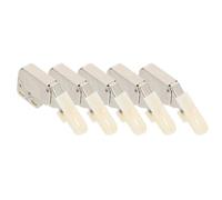 VALICLUD 5pcs Silver Spring Loaded Latch Furniture Safety Locks with Self-Locking Spring Buckle for Cabinet Doors, Push-in Mini Tip Touch Lock for Kitchen Cupboard and Wardrobe Hardware