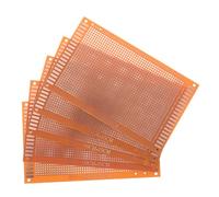 VALICLUD 5pcs Single Side Perfboard Circuit Board for DIY Electronics, Brass Material with Structural Stability and Multiple Copper Mounting Holes, for Lab Disassemblies and Experiment