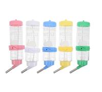 VALICLUD 5Pcs Small Pet Hanging Water Bottles 250Ml Leakproof Non-Drip Water Dispenser for Hamster Bunny Chinchilla Squirrel Guinea Pig with Auto Feeding Design