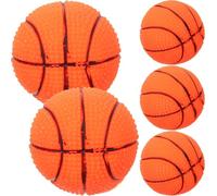VALICLUD 5pcs Squeaky Dog Basketball for Chasing Throwing Chewing Grabbing