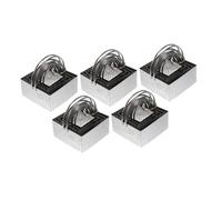 VALICLUD 5pcs Stainless Steel Cookie Cutting Tools with Handle Safe Sharp-Edge Biscuit Molds for Baking Hard Sticky Dough DIY Cake Decorating Cutters Dishwasher Safe Pastry Supply
