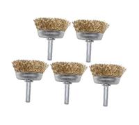 VALICLUD 5pcs Stainless Steel Wire Polishing Brush Heads for Electric Drill Test Tube Cleaning Brush Metal Surface Derusting Grinding and Dust Removal Accessories for Workshop