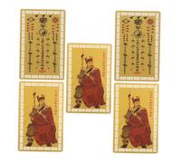VALICLUD 5pcs Taisui Amulet Cards Chinese Feng Shui Blessing Cards for Luck and Wealth Elegant Traditional Decor for Peace Health Auspicious Year Snake Celebration