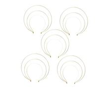 VALICLUD 5pcs Three-layer Ring Headband Metal Elegant Crown Vintage Hair Accessory for Women for Cosplay Prom Parties and Weddings Princess Style Headpiece