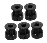 VALICLUD 5Pcs Timing Belt Pulley Kit Black Printer Parts Bore Height Stable Transmission for DIY Printer Accessories