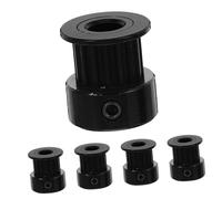 VALICLUD 5Pcs Timing Belt Pulley Kit for Printers Wheels with Bore Black Pulley for Stable Transmission and Easy Installation in DIY Printer Projects