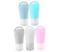 VALICLUD 5pcs Travel Bottle Empty Refillable Pump Shampoo Bottles for Toiletries for Cosmetic Dispensing Vacation Daily Use
