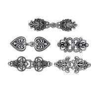 VALICLUD 5Pcs Vintage Retro Sweater Clips Set with Rhinestone Flower Pattern, Waist-Cinching Cardigan and Shawl Brooch Pins for Women’S Dress and Shirt Accessories