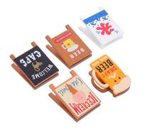 VALICLUD 5pcs Wooden Memo Clips Japanese Style Cute Shapes Delicate Card Clip Desktop Cards Assorted Color Decorative Office and Home Display