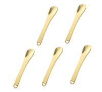 VALICLUD 5pcs Zinc Alloy Eye Cream Spoons Mini Makeup Dig Spatulas Facial Cream Pick Sticks for Skincare and Beauty Application, Gold