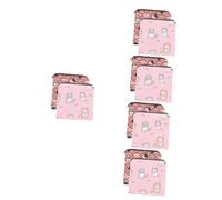 VALICLUD 5sets Portable Sanitary Napkin Storage Bag Cute Period Pouch with Zipper for Outdoor Use for Women and Versatile for Makeup and Items 2pcs*5