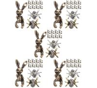 VALICLUD 5sets Spider Nail Art Charms Unique Rabbit Nail Decorations Eye Catching Accessories for Parties for Designs 30pcs*5