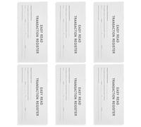 VALICLUD 6 Books Check Register Currency Tracker Portable Paper Financial Situation Notebook Streamlined Design White for Personal Banking