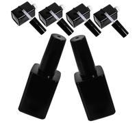 VALICLUD 6 Pcs Glass Nail Polish Bottles Black 15 Ml with Brush Easy to Carry Store Gel Polish for Beauty Shops and Homes