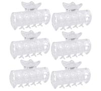 VALICLUD 6 Pcs Heat-resistant Hot Roller Clips Mesh Design, Hot Curler Securing Jaw Clamps for Heat Styling, Suitable for Professional Salon and Home Use