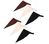 VALICLUD 6 Pcs Large Elastic Cotton Triangle Headscarves for Women Non-slip Solid Color Bandana Head Wraps Bohemian Style Hair Bands for Home and Office Use