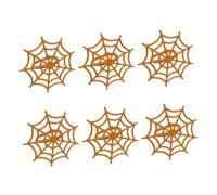 VALICLUD 6 Pcs Napkin Ring Halloween Spider Decorations Shaped Halloween Napkins Spiders Bright Serviette Party Spooky Bat Decor Scary Rings Orange