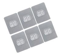 VALICLUD 6 Pcs Stainless Steel Double Hooks Set Punch-Free Waterproof Adhesive Wall Mount Hanging Hook for Coats Towels Bathroom and Kitchen Organization