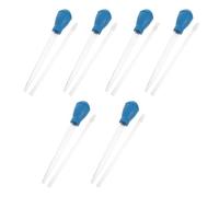 VALICLUD 6 Sets Fish Tank Cleaning Vacuum Kit with Mini Manual Aquarium Gravel Siphon, Blue Short Extension Tube for Home Aquarium Water Changing and Fish Waste Removal