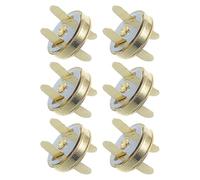 VALICLUD 6 Sets Magnetic Snap Buttons Magnetic Clothing Button Iron Golden No-sew Invisible Embedding for Bags, Coats, DIY Crafts, Purse Making