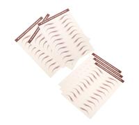 VALICLUD 6 Sheets Peel Off Eyebrow Stickers Hair-like Eyebrow Transfer Decals Self-adhesive Simulated Brows for Easy Shaping Makeup and Practice