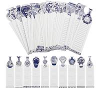 VALICLUD 60 Sheets Chinese Style Bookmarks DIY Bookmarks White Cardboard Creative Elegant Custom Designed Can Write Words for Reading of Ages