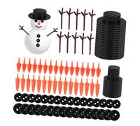 VALICLUD 600pcs DIY Snowman Accessories Kit Christmas Handmade Material for Crafting Parent Activities Kindergarten Workshop Holiday Decorations