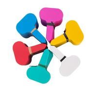 VALICLUD 600pcs T-Type Plant Labels Garden Identification Stakes Writable PVC Plastic Plant Markers for Nursery Bonsai Outdoor Gardening White Yellow Blue Green Red