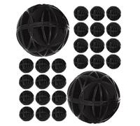 VALICLUD 60pcs 26mm Bio Balls Aquarium Filter Media Biological Filter Balls for Fish Tank Pond Pool Filtration Reusable Black for Efficient Water Purification