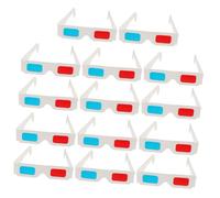 VALICLUD 60pcs Anaglyph Paper Glasses for Movies and Games Lightweight Portable Red Blue Lens Cinema Disposable