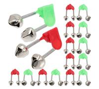 VALICLUD 60pcs Fishing Rod Bait Alarm Bell Dual Ring Clip on Bite Indicator | ABS Metal Build, Easy Attach Spring Clip, Night Outdoor Use, Sea Rods and Fishing Rod