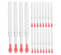 VALICLUD 60pcs Silicone Lip Applicator with Protective Lids for Lipstick and Lip Gloss Portable Soft Silicone Tip Makeup Brushes for Smooth Hygienic Application During Travel and Festivals