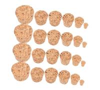 VALICLUD 60pcs Tapered Cork Stoppers with Wooden Bottle Cork Plugs for Wine Bottles Spice Jars Airtight Sealing DIY Craft Projects Portable and Use