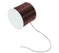 VALICLUD 6Mm Brown Elastic Wire for Hair Extensions Silicone Crystal Thread for Invisible Hair Extension Tape Strong Elastic Beading String for DIY Jewelry Making