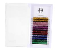 VALICLUD 6pairs Colored Glitter Lashes Eye-catching Cosplay False Eyelashes for Parties Halloween and Costume Events Comfortable Wear Sparkly Design