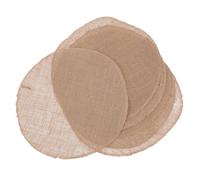 VALICLUD 6Pcs 32Cm Round Burlap Placemats Set Rustic Natural Hemp Table Mats Heat Resistant for Dining Wedding and Party Table Decoration Farmhouse Style Coasters for Round